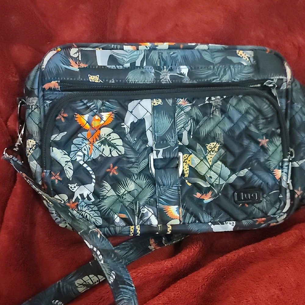 Lug Crossbody Bag Wildlife Black Carousel XL